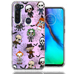 Motorola Moto G Stylus Classic Haunted Horror Halloween Nightmare Characters Spider Webs Design Double Layer Phone Case Cover