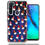 Motorola Moto G Stylus Cute Red Christmas Holiday Santa Gnomes Design Double Layer Phone Case Cover