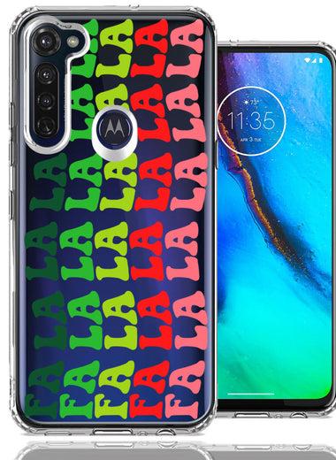 Motorola Moto G Stylus Deck The Halls Christmas Carol Falala Festive Lyric Vintage 70s Letters Double Layer Phone Case Cover