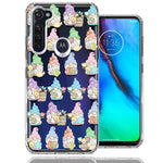 Motorola Moto G Stylus Pastel Easter Cute Gnomes Spring Flowers Eggs Holiday Seasonal Double Layer Phone Case Cover