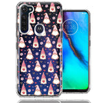 Motorola Moto G Stylus Pink Blush Valentines Day Flower Hearts Gnome Characters Cute Double Layer Phone Case Cover