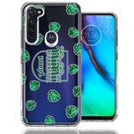 Motorola Moto G Stylus Plant Mama Houseplant Lover Monstera Tropical Leaf Green Design Double Layer Phone Case Cover