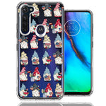 Motorola Moto G Stylus USA Fourth Of July American Summer Cute Gnomes Patriotic Parade Double Layer Phone Case Cover