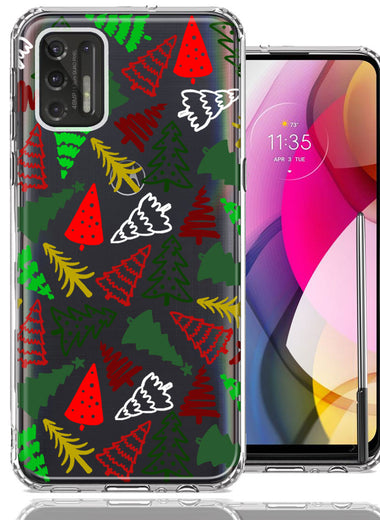 Motorola Moto G Stylus 2021 Christmas Trees Holiday Festive Winter By BillyElleCo Double Layer Phone Case Cover
