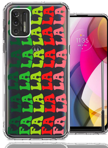 Motorola Moto G Stylus 2021 Deck The Halls Christmas Carol Falala Festive Lyric Vintage 70s Letters Double Layer Phone Case Cover