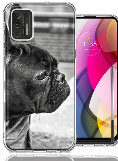 Motorola Moto G Stylus 2021 Black French Bulldog Double Layer Phone Case Cover