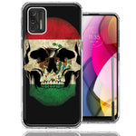 Motorola Moto G Stylus 2021 Mexico Flag Skull Double Layer Phone Case Cover