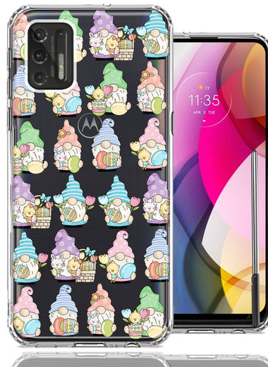 Motorola Moto G Stylus 2021 Pastel Easter Cute Gnomes Spring Flowers Eggs Holiday Seasonal Double Layer Phone Case Cover