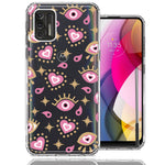 Motorola Moto G Stylus 2021 Pink Evil Eye Lucky Love Law Of Attraction Design Double Layer Phone Case Cover