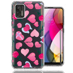 Motorola Moto G Stylus 2021 Pretty Valentines Day Hearts Chocolate Candy Angel Flowers Double Layer Phone Case Cover