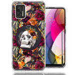 Motorola Moto G Stylus 2021 Romance Is Dead Valentines Day Halloween Skull Floral Autumn Flowers Double Layer Phone Case Cover