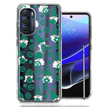 Motorola Moto G Stylus 5G 2022 Lucky Green St Patricks Day Cute Gnomes Shamrock Polkadots Double Layer Phone Case Cover