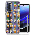 Motorola Moto G Stylus 5G 2022 Spooky Halloween Gnomes Cute Characters Holiday Seasonal Pumpkins Candy Ghosts Double Layer Phone Case Cover