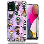 Motorola Moto G Stylus 5G Classic Haunted Horror Halloween Nightmare Characters Spider Webs Design Double Layer Phone Case Cover