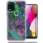 Motorola Moto G Stylus 5G Colorful Summer Flowers Doodle Art Design Double Layer Phone Case Cover