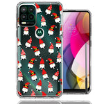 Motorola Moto G Stylus 5G Cute Red Christmas Holiday Santa Gnomes Design Double Layer Phone Case Cover
