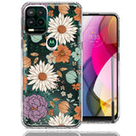 Motorola Moto G Stylus 5G Feminine Classy Flowers Fall Toned Floral Wallpaper Style Double Layer Phone Case Cover