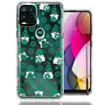 Motorola Moto G Stylus 5G Lucky Green St Patricks Day Cute Gnomes Shamrock Polkadots Double Layer Phone Case Cover