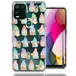 Motorola Moto G Stylus 5G Pastel Easter Cute Gnomes Spring Flowers Eggs Holiday Seasonal Double Layer Phone Case Cover