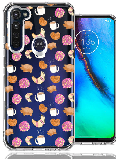 Motorola Moto G Stylus Mexican Pan Dulce Cafecito Coffee Concha Polka Dots Double Layer Phone Case Cover