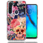 For Motorola Moto G Stylus 2020 Indie Spring Peace Skull Feathers Floral Butterfly Flowers Phone Case Cover