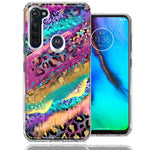 Motorola Moto G Stylus Leopard Paint Colorful Beautiful Abstract Milkyway Double Layer Phone Case Cover