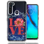 Motorola Moto G Stylus Love Like Jesus Flower Text Christian Double Layer Phone Case Cover