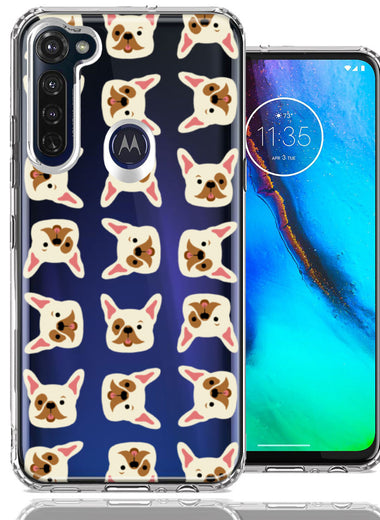 Motorola Moto G Stylus Frenchie Bulldog Polkadots Design Double Layer Phone Case Cover