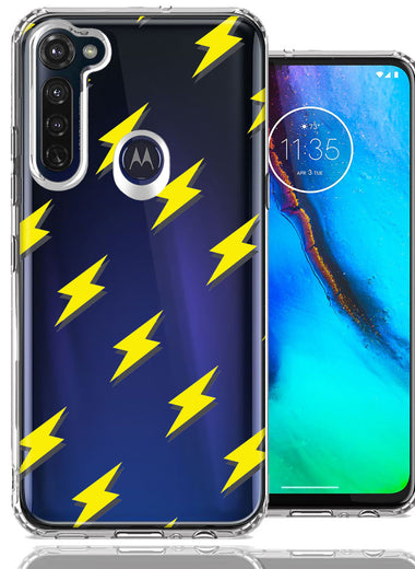 Motorola Moto G Stylus Electric Lightning Bolts Design Double Layer Phone Case Cover