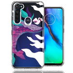 Motorola Moto G Stylus Mystic Floral Whale Design Double Layer Phone Case Cover