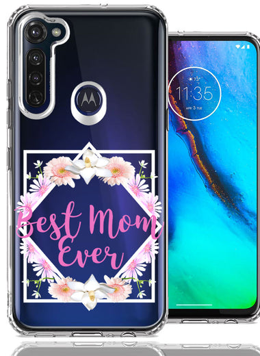 Motorola Moto G Stylus Best Mom Ever Mother's Day Flowers Double Layer Phone Case Cover