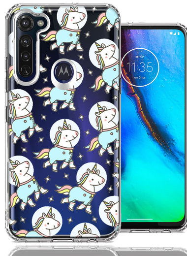 Motorola Moto G Stylus Space Unicorns Design Double Layer Phone Case Cover