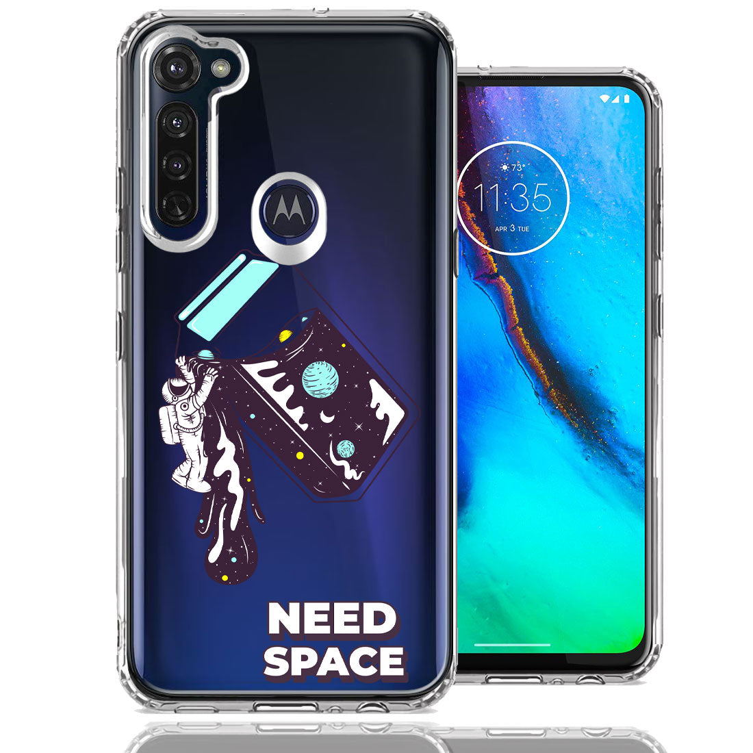 For Motorola Moto G Stylus Need Space Astronaut Stars Design Double La –  CellCasesUSA
