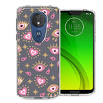 Motorola E5 Plus/G7 Power Pink Evil Eye Lucky Love Law Of Attraction Design Double Layer Phone Case Cover