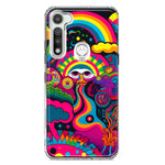 Motorola Moto G Fast Psychedelic Trippy Hippie Night Walk Hybrid Protective Phone Case Cover