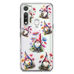 Motorola Moto G Fast Cute Pink Purple Cosmos Flowers Gnomes Spring Floral Double Layer Phone Case Cover