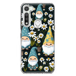 Motorola Moto G Fast Cute White Daisies Gnomes Flowers Floral Double Layer Phone Case Cover