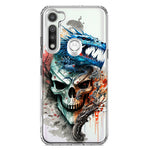 Motorola Moto G Fast Fantasy Blue Dragon Dream Skull Double Layer Phone Case Cover