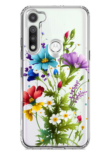 Motorola Moto G Fast Purple Yellow Red Spring Flowers Floral Hybrid Protective Phone Case Cover