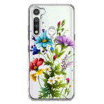 Motorola Moto G Fast Purple Yellow Red Spring Flowers Floral Hybrid Protective Phone Case Cover