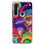 Motorola Moto G Stylus Neon Rainbow Psychedelic Indie Hippie Indie King Hybrid Protective Phone Case Cover