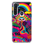 Motorola Moto G Stylus Psychedelic Trippy Hippie Night Walk Hybrid Protective Phone Case Cover