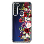 Motorola Moto G Stylus 2020 Red Summer Watercolor Floral Bouquets Ruby Flowers Hybrid Protective Phone Case Cover