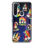 Motorola Moto G Stylus Colorful Neon Glow Rainbow Gnomes Painting Hybrid Protective Phone Case Cover