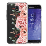 For Samsung Galaxy J7 (2018) Star/Crown/Aura Blush Pink Peach Spring Flowers Peony Rose Phone Case Cover