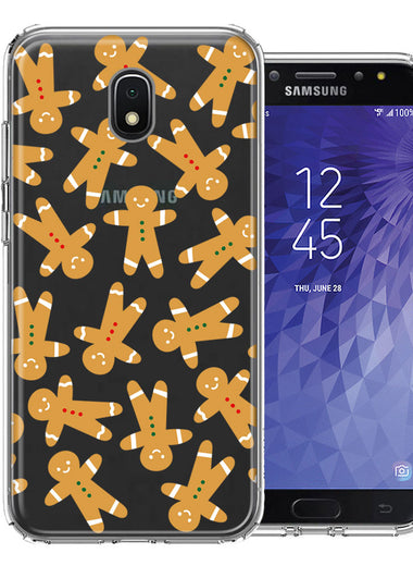 Samsung Galaxy J7 (2018) Star/Crown/Aura Christmas Gingerbread Traditional Holiday Cookies By BillyElleCo Double Layer Phone Case Cover
