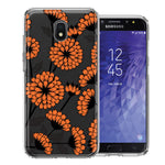 Samsung Galaxy J7 (2018) Star/Crown/Aura Orange Chrysanthemum Flowers Design Double Layer Phone Case Cover