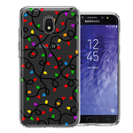 Samsung Galaxy J3 Express/Prime 3/Amp Prime 3 Colorful Nostalgic Vintage Christmas Holiday Winter String Lights Design Double Layer Phone Case Cover