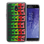 Samsung Galaxy J3 Express/Prime 3/Amp Prime 3 Deck The Halls Christmas Carol Falala Festive Lyric Vintage 70s Letters Double Layer Phone Case Cover