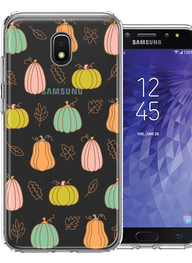 Samsung Galaxy J3 Express/Prime 3/Amp Prime 3 Fall Autumn Fairy Pumpkins Thanksgiving Spooky Season Double Layer Phone Case Cover